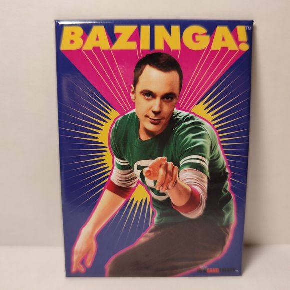 Big Bang Theory Sheldon Bazinga Fridge Magnet Official TV Show Collectible Decor - Picture 1 of 3